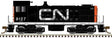 Alco S2 - Standard DC - Master(R) Silver -- Canadian National 8139 (black, red, white, Large Noodle Logo)