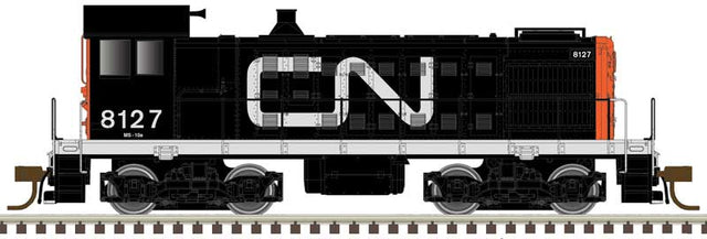 Alco S2 - Standard DC - Master(R) Silver -- Canadian National 8139 (black, red, white, Large Noodle Logo)