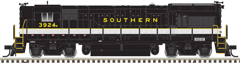 GE U23B High Nose - Standard DC - Master(R) Silver -- Southern Railway #3936 (black, white)