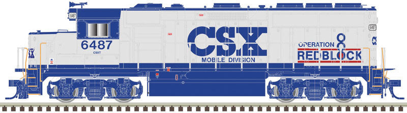 EMD GP40-2 - LokSound and DCC - Master Gold(R) -- CSX Transportation #6387 (Early; blue, gray, red; Operation Redblock)