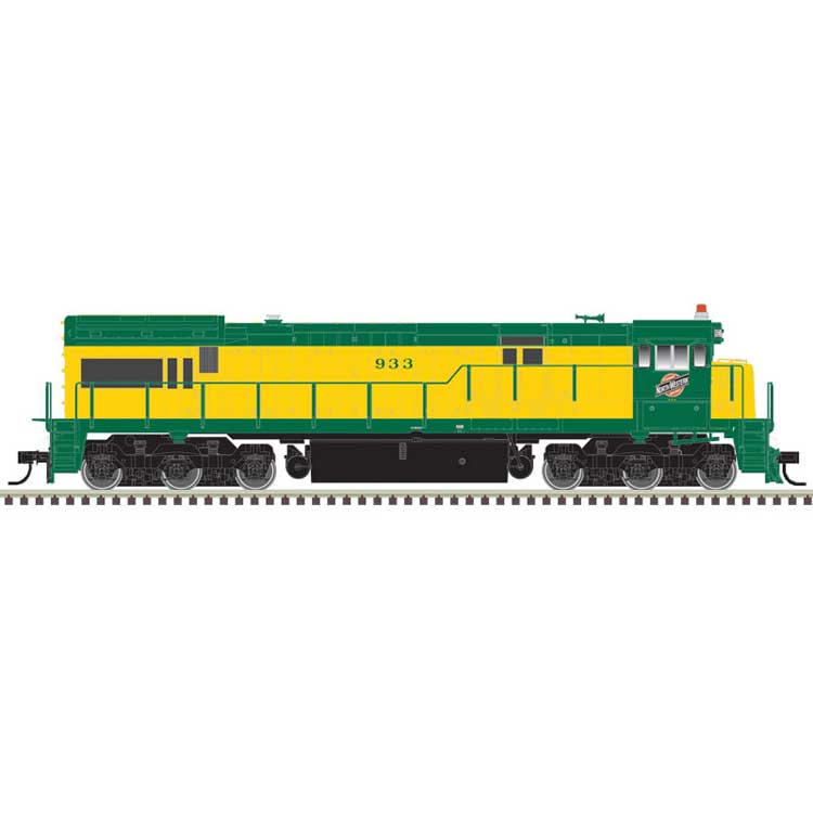 GE U30C Low Nose - LokSound and DCC - Master(R) Gold -- Chicago & North Western 933 (yellow, green)