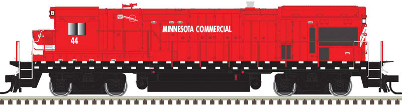GE B23-7 Phase 1 Low Nose - LokSound and DCC - Master Gold -- Minnesota Commercial 44 (red, white)