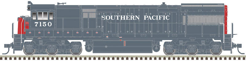 GE U28C - LokSound and DCC - Master(R) Gold -- Southern Pacific 7155 (Bloody Nose, gray, red)