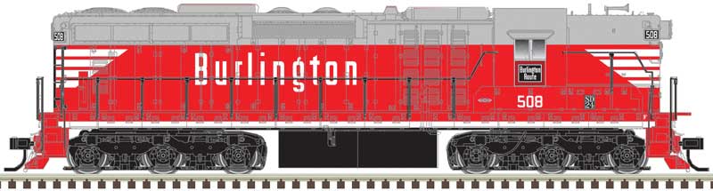 EMD SD24 High Nose - LokSound and DCC - Master(TM) Gold -- Chicago, Burlington & Quincy 515 (red, gray, white)