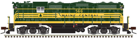 EMD GP7 - Standard DC - Classic(R) Silver -- Maine Central 568 (green, gold)