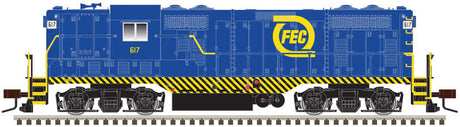 EMD GP7 - ESU Sound and DCC - Classic(R) Gold -- Florida East Coast 617 (blue, yellow)