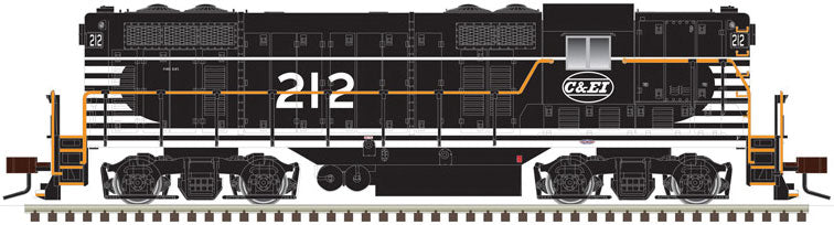 EMD GP7 - ESU Sound and DCC - Classic(R) Gold -- Chicago & Eastern Illinois 212 (black, white, orange)