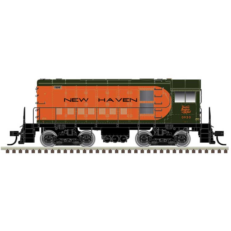 Alco HH600/660 - Standard DC - Master(R) Silver -- New Haven 0930 (orange, green, Full Balloon)