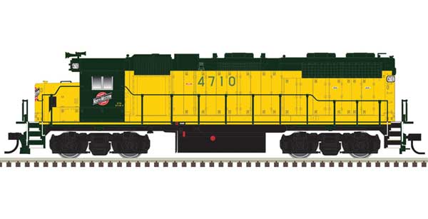 EMD GP38 Low Nose w/Ditch Lights - LokSound & DCC - Master(R) Gold -- Chicago & North Western #4705 (yellow, green)
