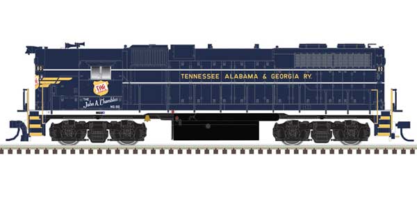 EMD GP38 High Nose - LokSound & DCC - Master(R) Gold -- Tennessee, Alabama & Georgia #80 (Original blue, yellow, red)