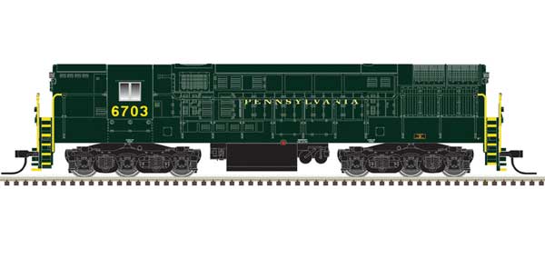 FM H-24-66 Phase 2 Trainmaster - Standard DC - Master(R) Silver -- Pennsylvania Railroad #6705 (Brunswick Green, gold)