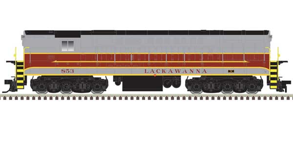 FM H-24-66 Phase 1A Trainmaster - LokSound & DCC - Master(R) Gold -- Delaware, Lackawanna & Western #855 (gray, maroon, yellow)