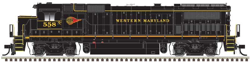 GE Dash 8-40B w/Ditch Lights - LokSound and DCC - Master(R) Gold -- Western Maryland Scenic Railroad #558 (black, yellow, Fireball Logo)