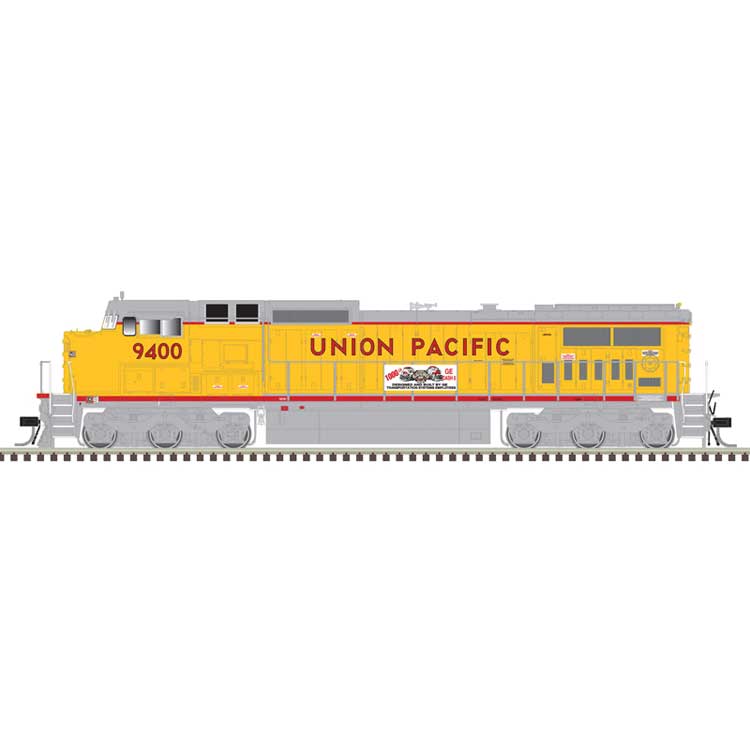 GE Dash 8-40CW - Standard DC - Master(R) Silver -- Union Pacific #9400 (1,000th Dash 8 Built, Armour Yellow, gray, red)