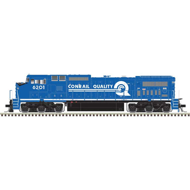 GE Dash 8-40CW - Standard DC - Master(R) Silver -- Conrail #6201 (blue, white, black, Quality Logo)