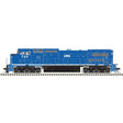 GE Dash 8-40CW - Standard DC - Master(R) Silver -- Locomotive Management Services LMS #739 (blue, white, black)