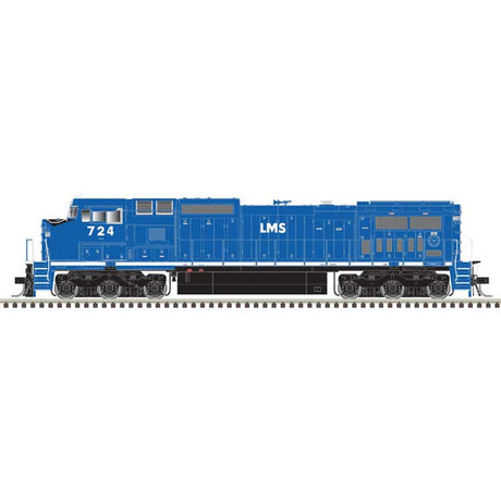 GE Dash 8-40CW - Standard DC - Master(R) Silver -- Locomotive Management Services LMS #739 (blue, white, black)