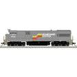 GE U28C - Standard DC - Master(R) Silver -- Seaboard System #1531 (gray, red, yellow)
