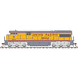 GE U28C - Standard DC - Master(R) Silver -- Union Pacific #2801 (Armour Yellow, gray, red frame stripe)