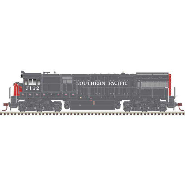 GE U28C - Standard DC - Master(R) Silver -- Southern Pacific #7156 (gray, red)