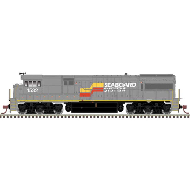 GE U28C - LokSound and DCC - Master(R) Gold -- Seaboard System #1531 (gray, red, yellow)
