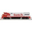 GE U28CG - LokSound and DCC - Master(R) Gold -- Santa Fe #359 (Early Passenger Warbonnet, silver, red, black underframe)