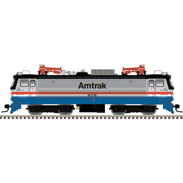 AEM-7 Electric - Standard DC - Master(R) Silver -- Amtrak #917 (Phase III Late 1990s, silver, blue, red, white, black)