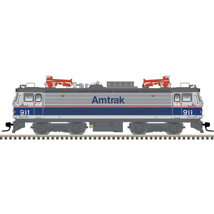 AEM-7 Electric - Standard DC - Master(R) Silver -- Amtrak #911 (Phase IV, silver, blue, red, white)