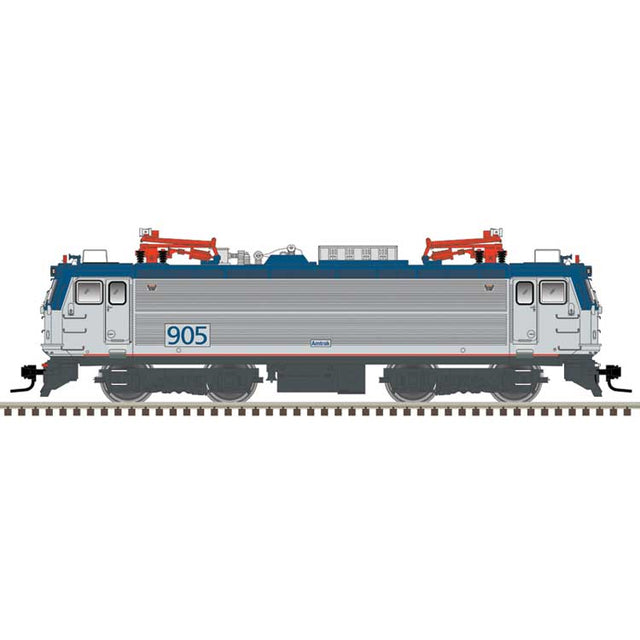 AEM-7 Electric - Standard DC - Master(R) Silver -- Amtrak #905 (Phase V, silver, blue, red, No Travelmark Logo)