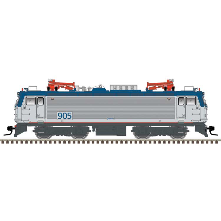 AEM-7 Electric - Standard DC - Master(R) Silver -- Amtrak #924 (Phase V, silver, blue, red, No Travelmark Logo)