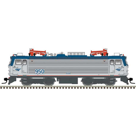 AEM-7 Electric - Standard DC - Master(R) Silver -- Amtrak #933 (Phase V, silver, blue, red, Travelmark Logo)