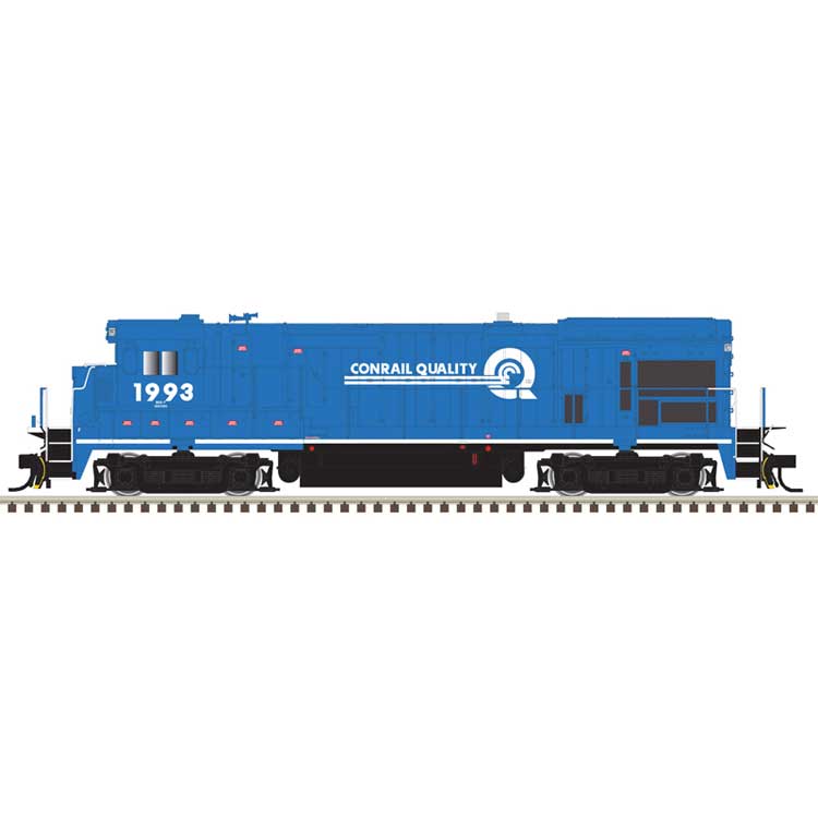 GE B23-7 Low Nose - Standard DC - Master(R) Silver -- Conrail #2005 (blue, white, Quality Logo)