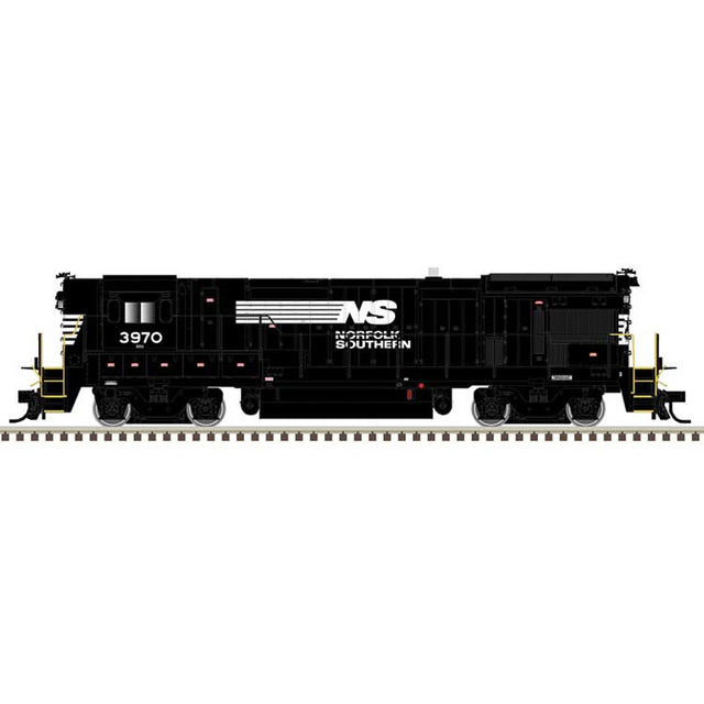 GE B23-7 High Nose - Standard DC - Master(R) Silver -- Norfolk Southern #3982 (black, white)