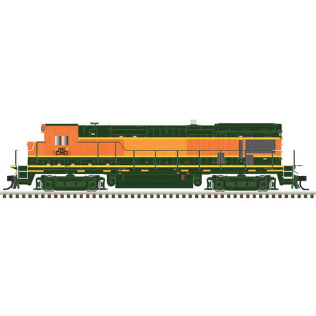 GE B23-7 Low Nose - Sound and DCC - Master(R) Gold -- Central Maine & Quebec Railway #2003 (Ex-BNSF, orange, green, yellow)