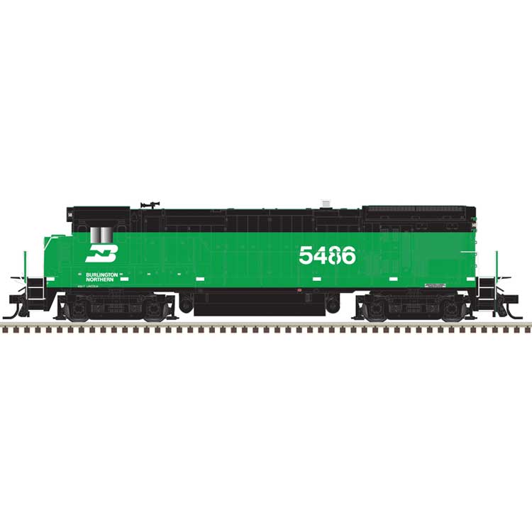 GE B30-7 Low Nose - Sound and DCC - Master(R) Gold -- Burlington Northern #5491 (Cascade Green, black, white)