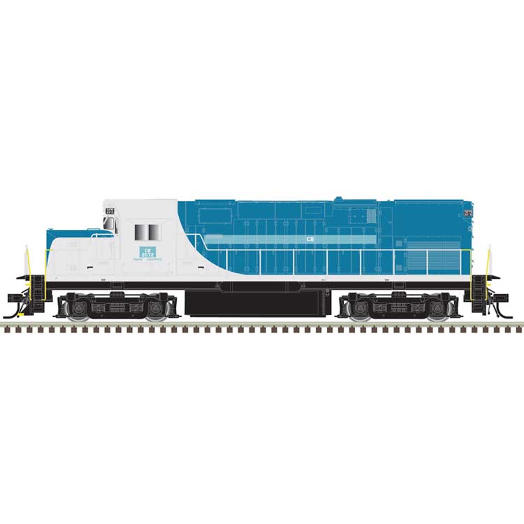 Alco C420 Low Nose - Standard DC - Master(R) Silver -- Conrail #2072 (Ex-L&HR, blue, gray, white)