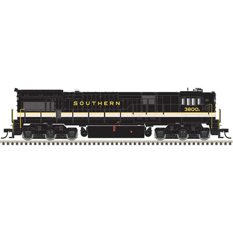 GE U30C High Nose Phase II/III - Standard DC - Master(R) Silver -- Southern Railway #3802 (Tuxedo, black, white, gold)