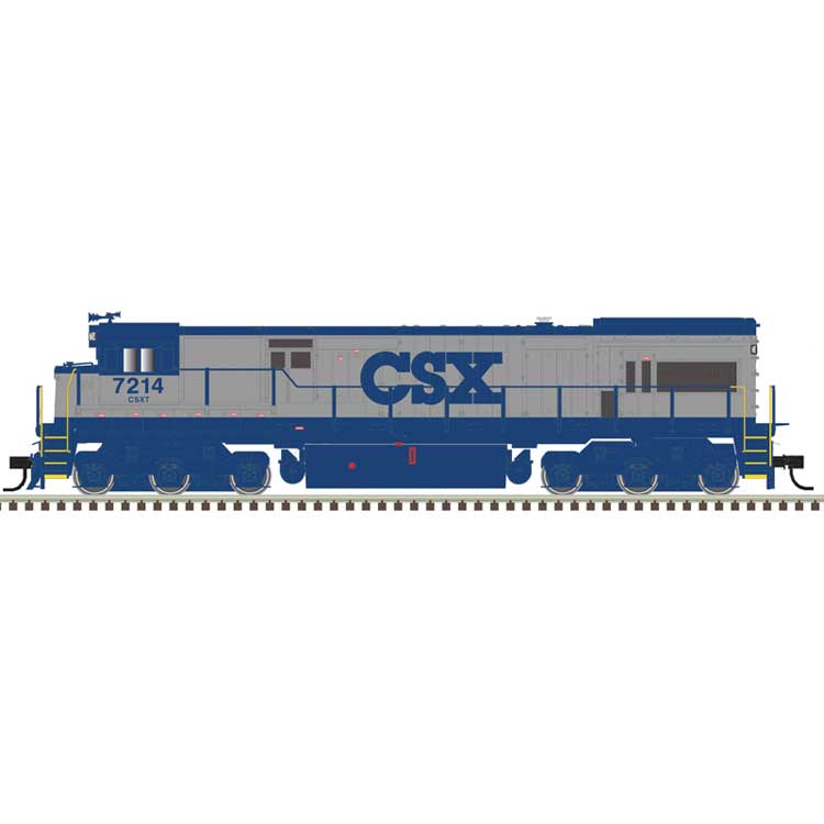 GE U30C Low Nose Phase II/III - Standard DC - Master(R) Silver -- CSX #7214 (blue, gray)