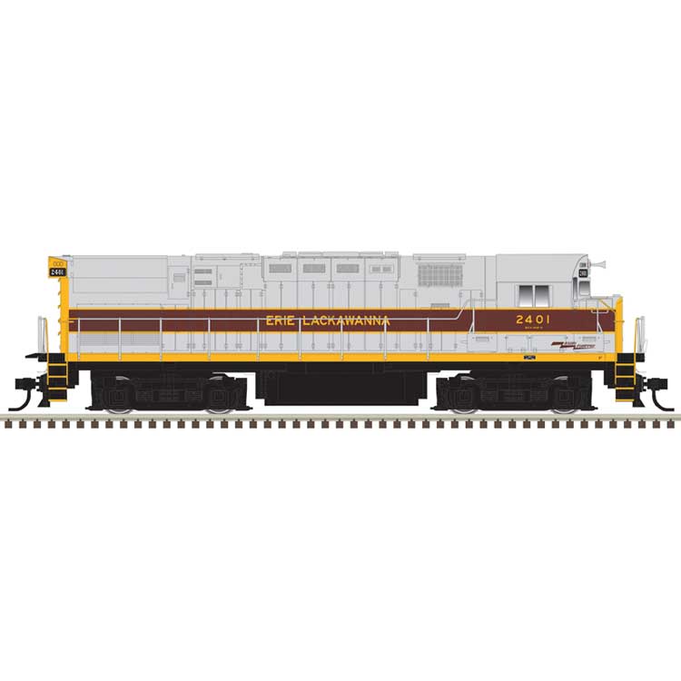 Alco C424 - Standard DC - Master(R) Silver -- Erie Lackawanna #2415 (gray, maroon, yellow)