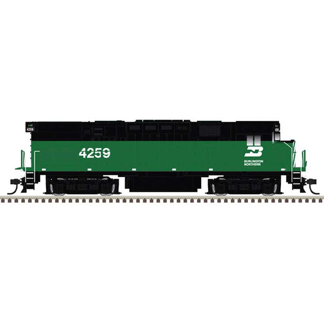 Alco C424 - Standard DC - Master(R) Silver -- Burlington Northern #4262 (Cascade Green, black, white)