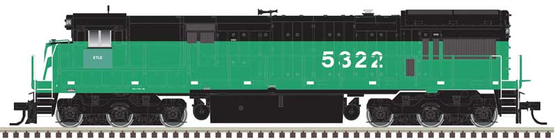 GE U30C Low Nose Phase II/III - Sound and DCC - Master(R) Gold -- Kyle #5322 (Ex-BN patch, Cascade Green, black, white)