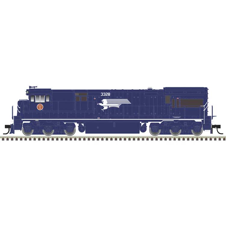 GE U30C Low Nose Phase II/III - Sound and DCC - Master(R) Gold -- Missouri Pacific #3313 (blue, white)