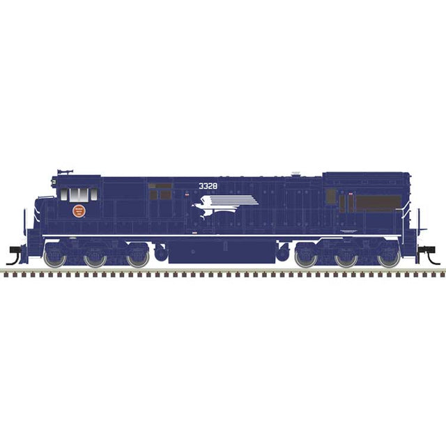 GE U30C Low Nose Phase II/III - Sound and DCC - Master(R) Gold -- Missouri Pacific #3313 (blue, white)