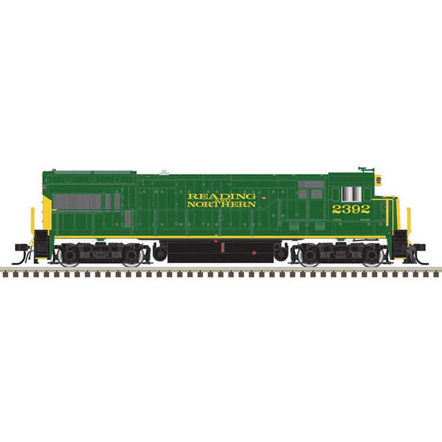 GE U23B - Standard DC - Master Silver -- Reading, Blue Mountain & Northern #2395 (green, yellow, black)