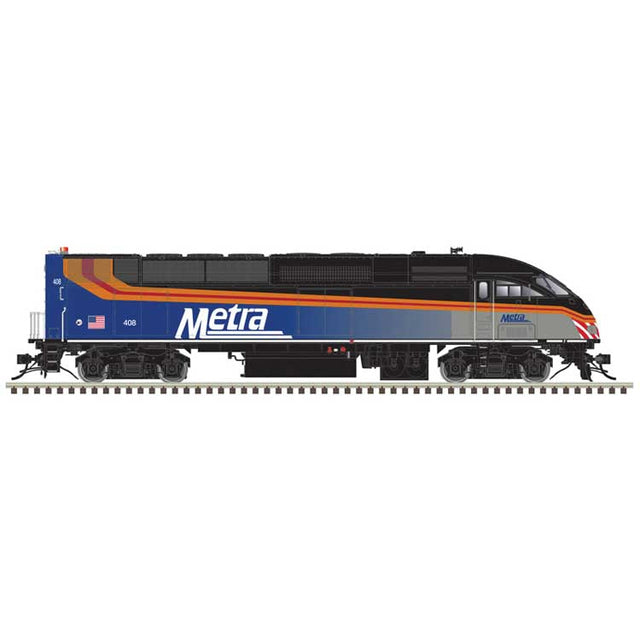 Motive Power Industries MP36PH-3C - Standard DC - Master Silver -- Metra #422 (Sliver, blue, black, black Roof)