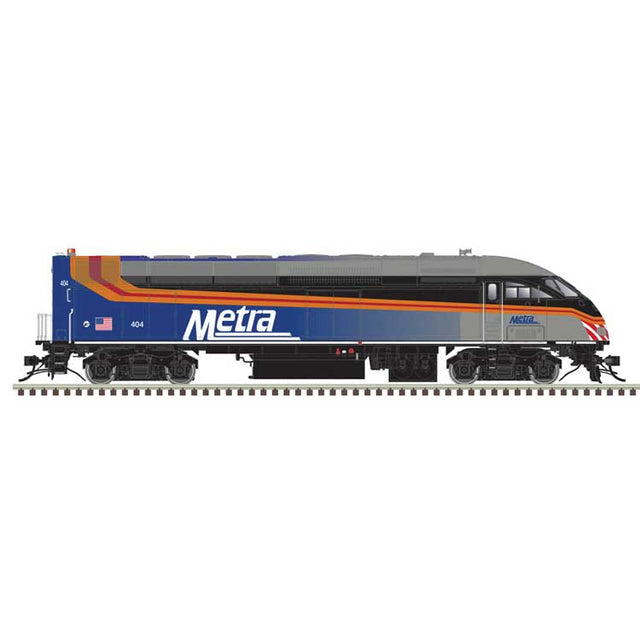 Motive Power Industries MP36PH-3C - Standard DC - Master Silver -- Metra #413 (silver, black, blue, silver Roof)