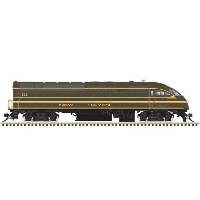 Motive Power Industries MP36PH-3C - Standard DC - Master Silver -- New Haven #226 (Fantasy Scheme, green, yellow)