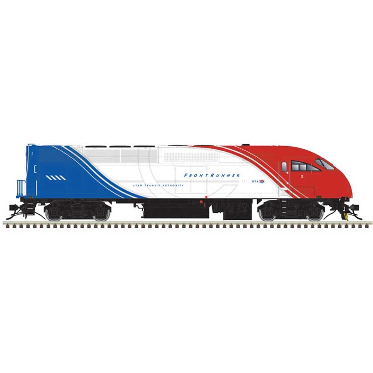 Motive Power Industries MP36PH-3C - Standard DC - Master Silver -- UTA Utah FrontRunner #2 (red, white, blue)