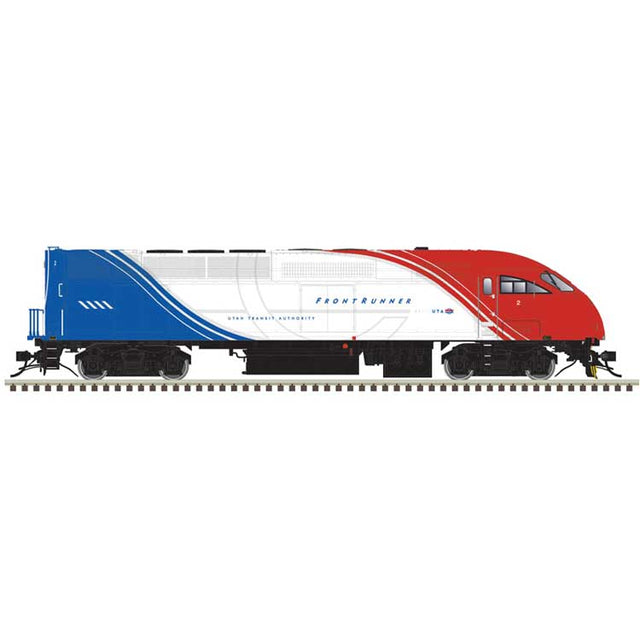 Motive Power Industries MP36PH-3C - Standard DC - Master Silver -- UTA Utah FrontRunner #2 (red, white, blue)