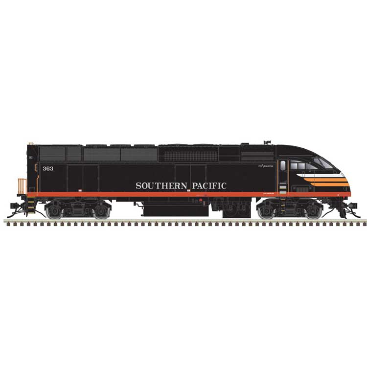 Motive Power Industries MP36PH-3C - Standard DC - Master Silver -- Southern Pacific #363 (Black Widow, black, red, silver, orange)